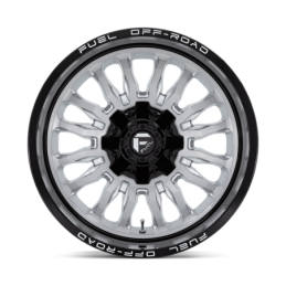 Cerchio in Lega D798 ARC Faccia Argento Spazzolato con Labbro Nero Fresato
