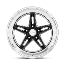 Cerchio in Lega VN514 Groove Nero Lucido con Labbro tagliato a Diamante