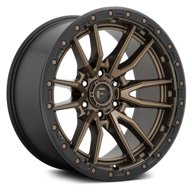 Cerchio in Lega D681 Rebel 6 Bronzo Opaco Anello Nero Perla