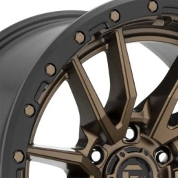 Cerchio in Lega D681 Rebel 6 Bronzo Opaco Anello Nero Perla