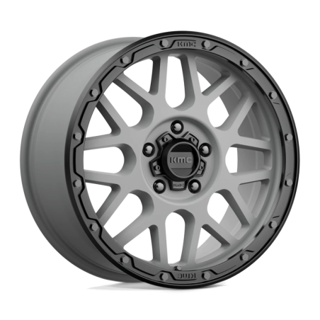 Cerchio in Lega KM535 Grenade Off-road Grigio Opaco con Labbro Nero opaco