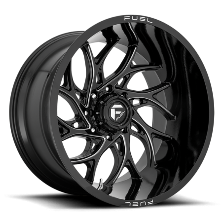 Cerchio in Lega D741 Runner Nero Lucido Fresato