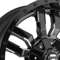 Cerchio in Lega D596 Sledge Nero Lucido/Labbro Nero Lucido