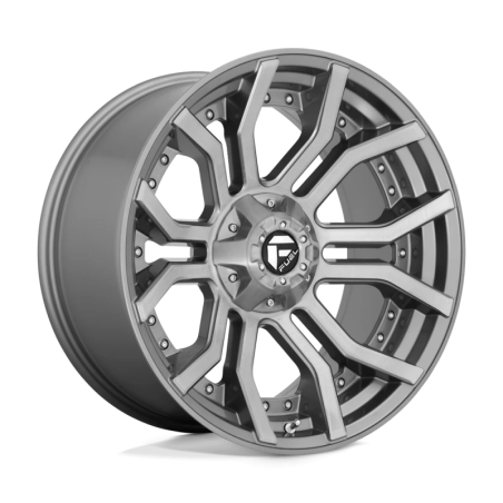 Cerchio in Lega D713 Rage Platino Spazzolato Trasparente color canna di fucile