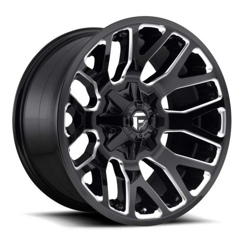 Cerchio in Lega D623 Warrior Nero Lucido Fresato