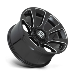 Cerchio in Lega XD854 Reactor Nero Lucido Fresato
