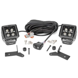 Luci a LED 2 "quadrate ambra DRL