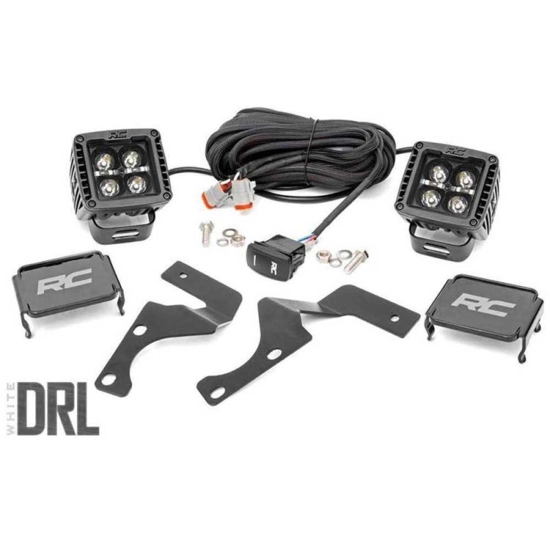 Luci a LED 2 "quadrate White DRL Luci a LED 2 "quadrate White DRL