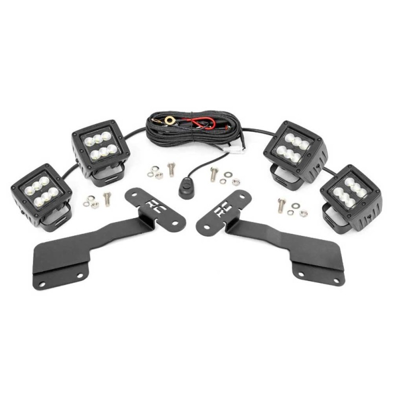 Luci a LED quadrate Cree 2" Flood Beam kit Luci a LED quadrate Cree 2" Flood Beam kit