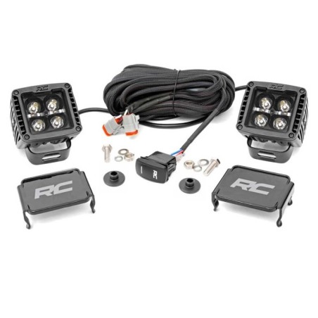 Luci a LED 2 "quadrate bianche DRL