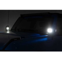 Luci a LED 2 "quadrate bianche DRL