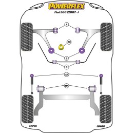 Supporto universale per scarico 64x50 mm per Fiat 500 Abarth (2007+)