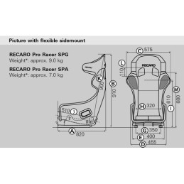 Sedile avvolgente Pro Racer Hans SPG (FIA)