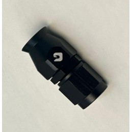 Raccordo Dritto Alta Pressione per Tubo Teflon 9/16"x18 Nero