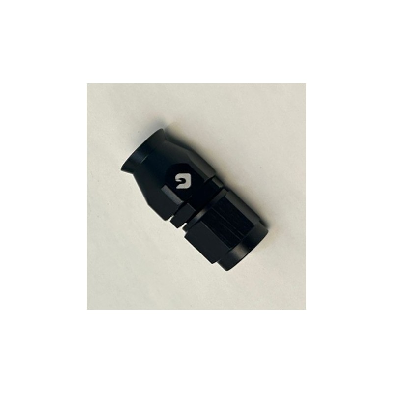 Raccordo Dritto Alta Pressione per Tubo Teflon 9/16"x18 Nero