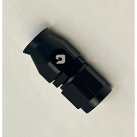 Raccordo Dritto Alta Pressione per Tubo Teflon 9/16"x18 Nero