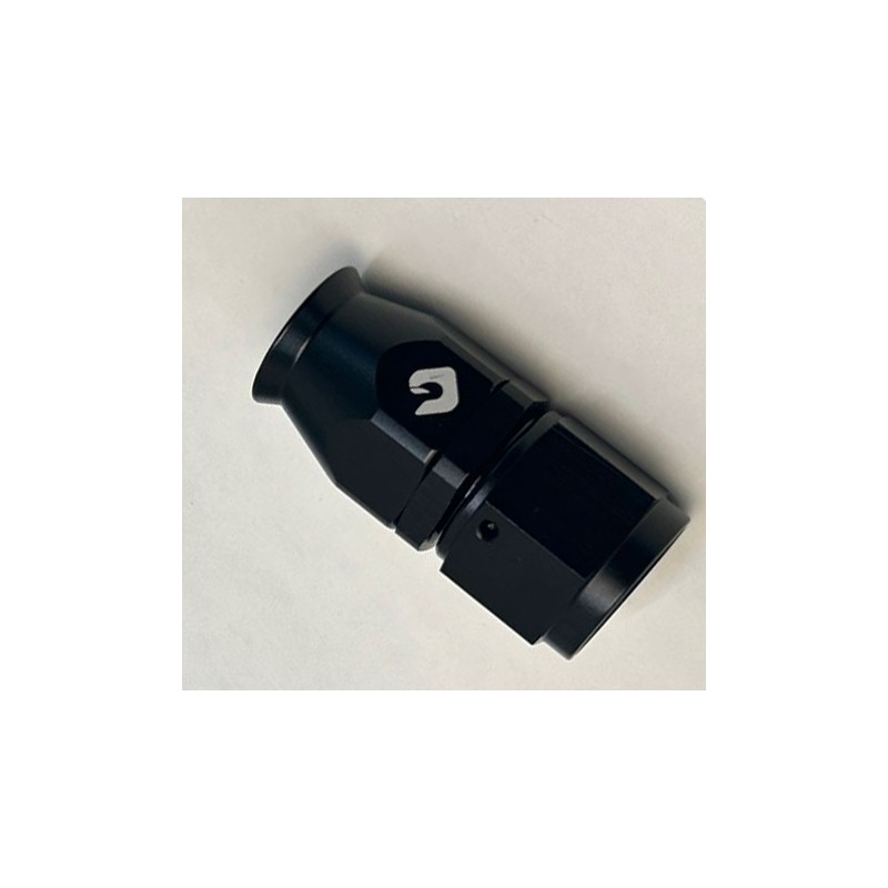 Raccordo Dritto Alta Pressione per Tubo Teflon 3/4"x16 Nero