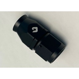 Raccordo Dritto Alta Pressione per Tubo Teflon 7/8"x14 Nero