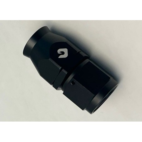 Raccordo Dritto Alta Pressione per Tubo Teflon 7/8"x14 Nero