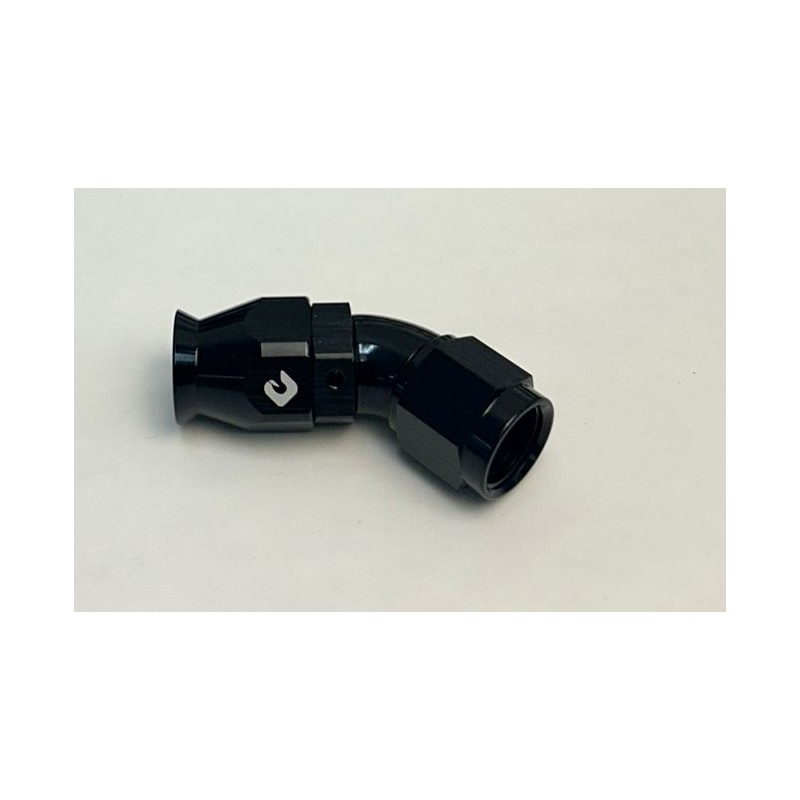 Raccordo 45° Alta Pressione per Tubo Teflon AN6 Raccordo 45° Alta Pressione per Tubo Teflon AN6