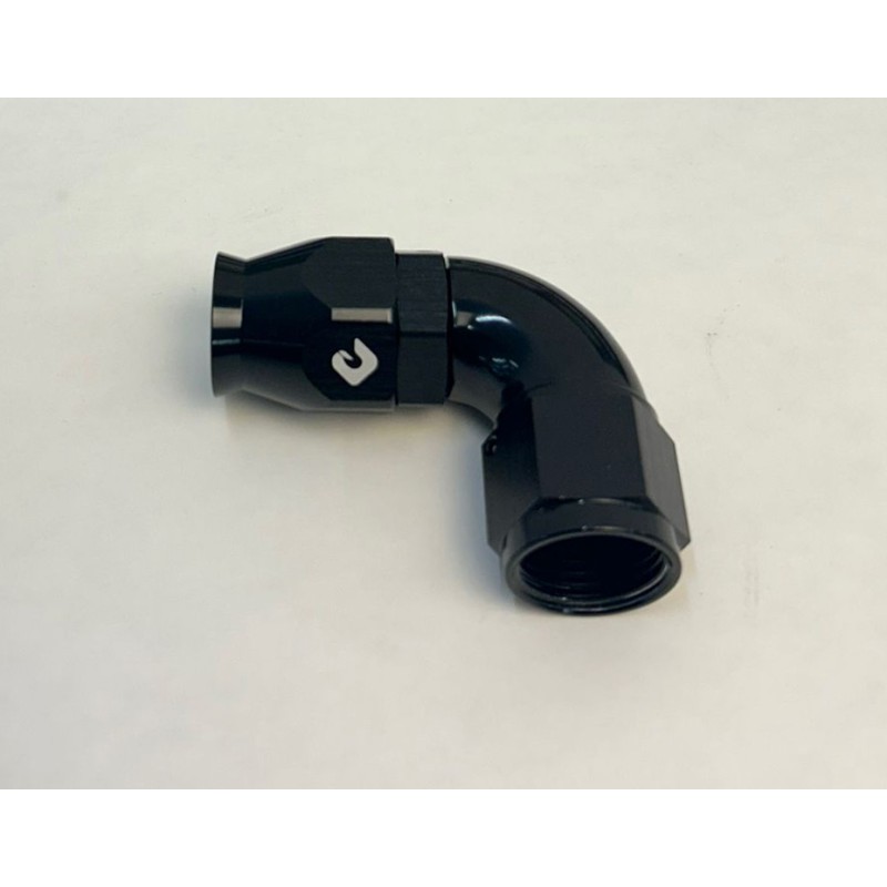 Raccordo 90° Alta Pressione per Tubo Teflon Forgiato AN10 Nero Raccordo 90° Alta Pressione per Tubo Teflon Forgiato AN10 Nero