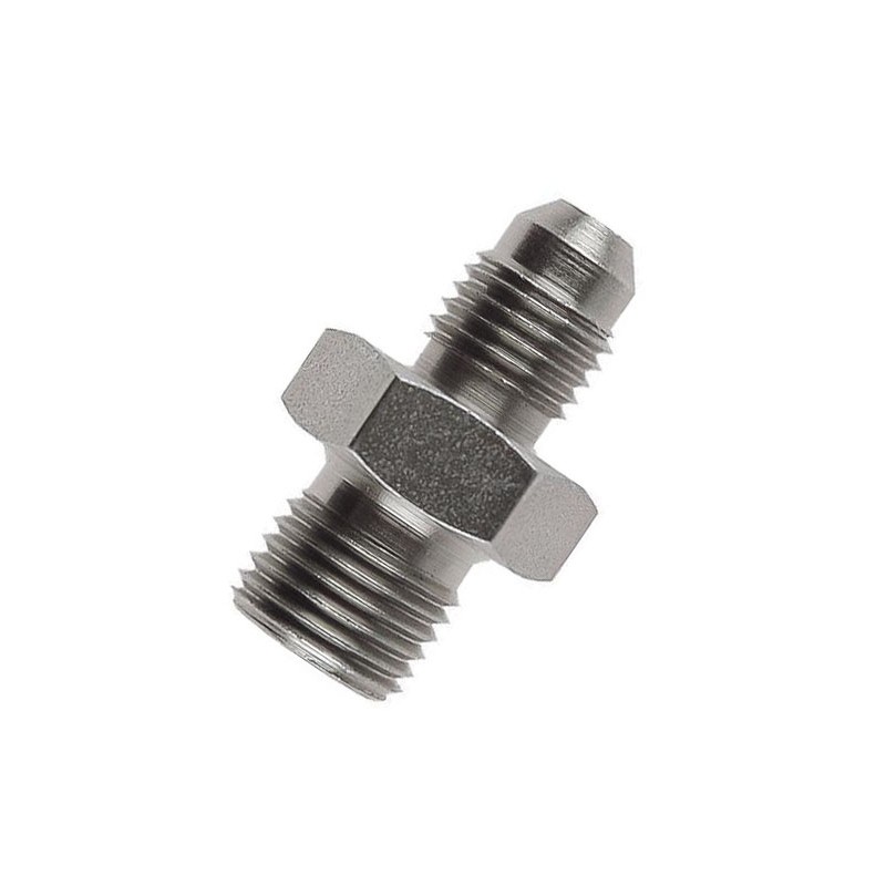 Adattatore M/M Dritto 9/16"x18-3/8"x19BSP Alluminio Nero Adattatore M/M Dritto 9/16"x18-3/8"x19BSP Alluminio Nero
