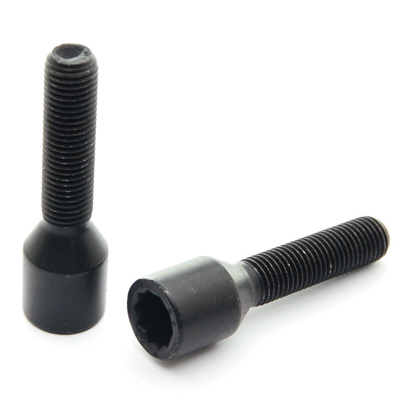 Bulloni per ruote motrici interne estese nere M12x1,25 (confezione da 10)
