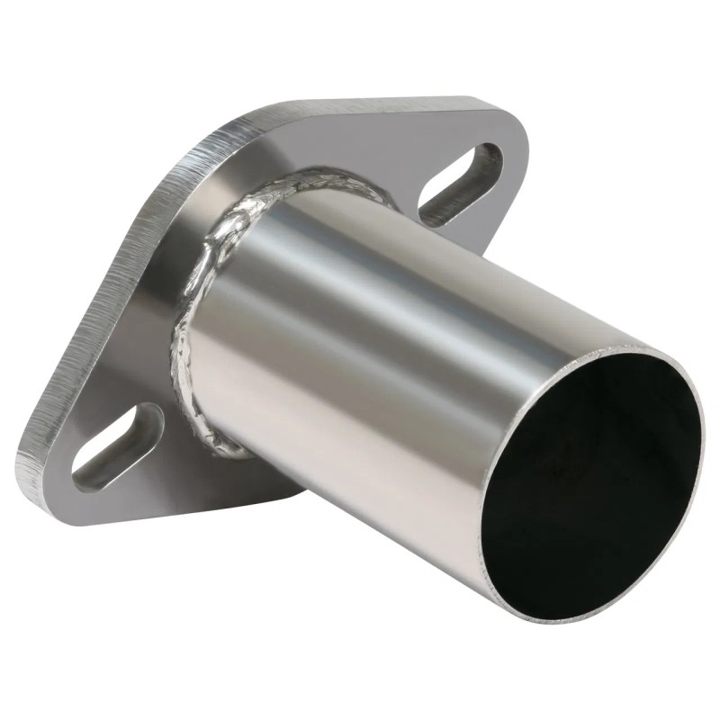 Connettore per tubo flangiato in acciaio inossidabile a 2 fori 89mm Connettore per tubo flangiato in acciaio inossidabile a 2 fori 89mm