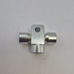 Raccordo Freni F a 3 Vie con Foro di Fissaggio M10x1 Acciaio Zincato