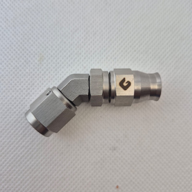 Raccordo Freni 45° Concavo 7/16"x20 Acciaio Inox