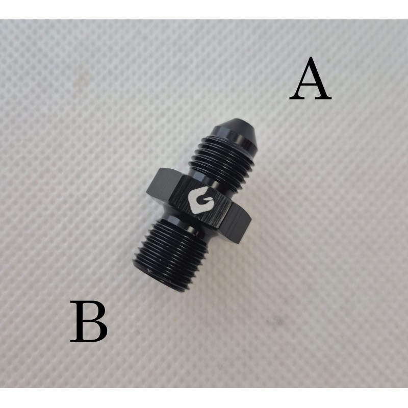 Adattatore Niples A. 3/8"x24 B. M10x1 Nero