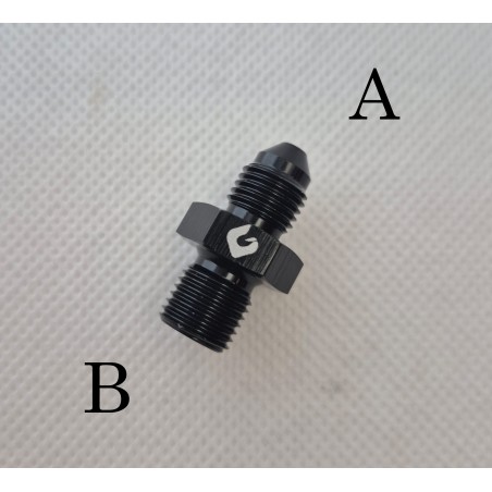 Adattatore Niples A. 3/8"x24 B. M10x1 Nero