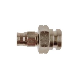 Raccordo Dritto Concavo Passaparete Femmina M10x1 (esagono 19mm) Acciaio Zincato
