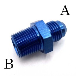 Adattatore M/M Dritto A. 3/4"x16 B. 1/4"NPT