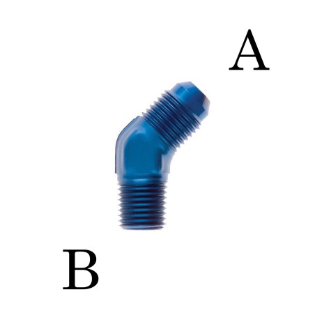Adattatore 45° M/M A. 7/8"x14 B. 3/8"NPT