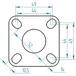 Flangia di scarico a quattro fori 101.6mm