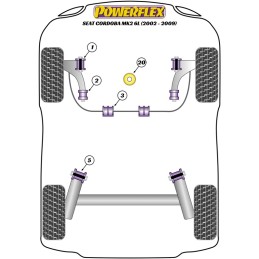 Boccola ant. del braccio oscill. ant. (coppia) per Audi A2 (99-05)
