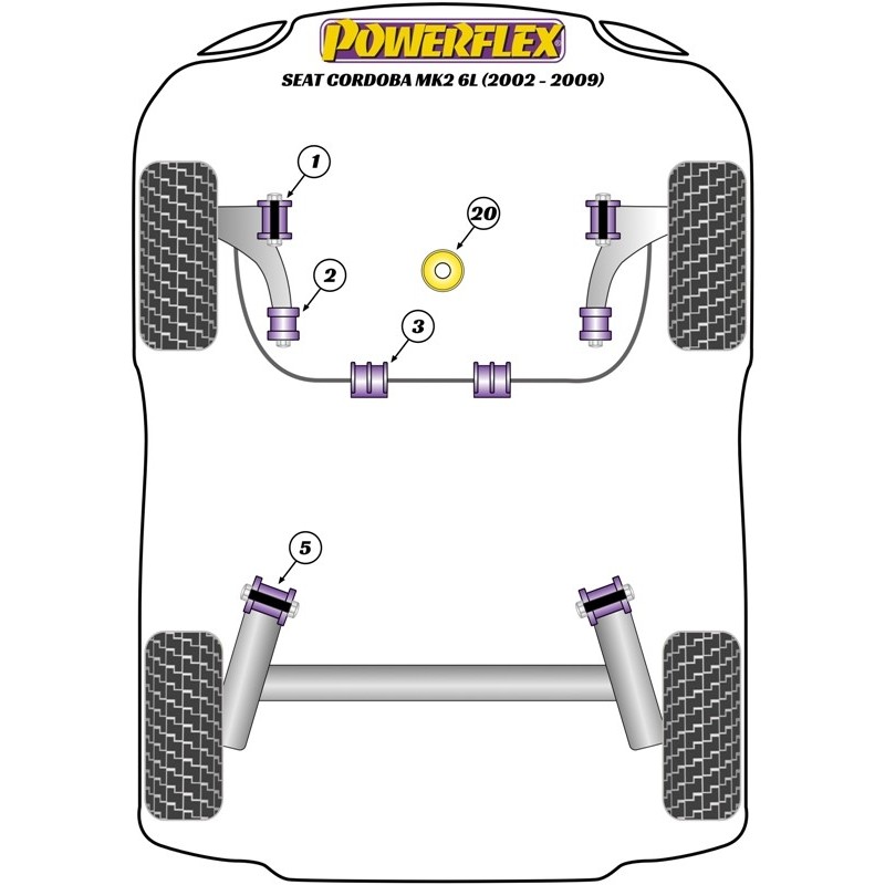 Boccola ant. del braccio oscill. ant. (coppia) per Audi A2 (99-05)