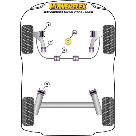 Boccola ant. del braccio oscill. ant. (coppia) per Audi A2 (99-05)