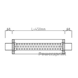 Silenziatore rotondo HF-45 Ø 65 mm