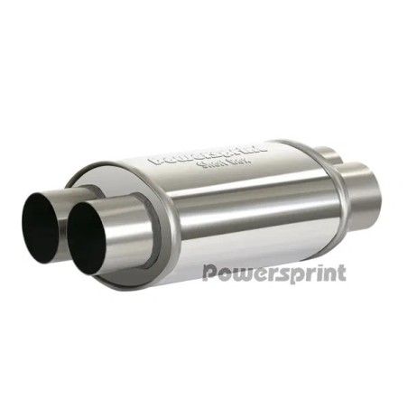 Silenziatore ovale Short Box Ø 2x63.5 mm