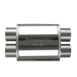 Silenziatore ovale Short Box Ø 2x63.5 mm