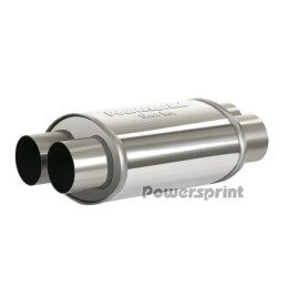 Silenziatore ovale Short Box Ø 2x70 mm