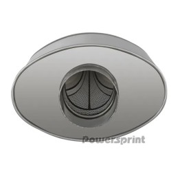 Silenziatore ovale Short Box tubo a Y 1x63.5 mm Ø - 2x50mm Ø