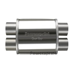 Silenziatore ovale Short Box tubo a X 4x63.5mm Ø