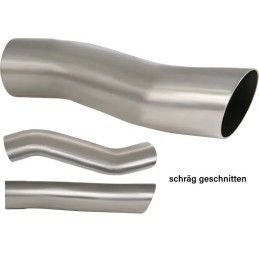 Terminale di scarico in acciaio inossidabile a S 63 mm Ø