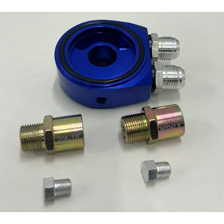 Kit Flangia Porta Filtro AN6 3/4"x16UNF Nero