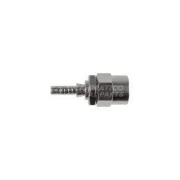 Raccordo dritto femmina BSP con Collare a Graffare AN3 1/8"BSP Argentato Convesso