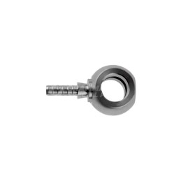 Raccordo occhiello dritto con Collare a Graffare AN2 Foro 3/8"(10mm) Inox