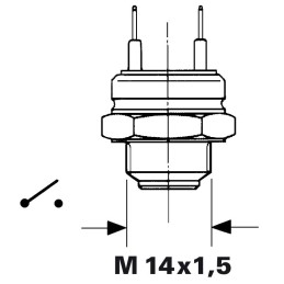 Sensore di Temperatura M22x1.5 Punto Commutazione 92°-87°
